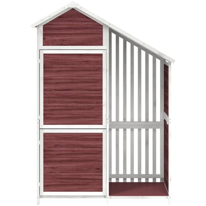 Trädgårdsbod mocka-brun 120x53,5x170 cm massiv furu vidaXL – bild 4