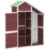 Trädgårdsbod mocka-brun 120x53,5x170 cm massiv furu vidaXL – miniatyr 5