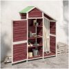 Trädgårdsbod mocka-brun 120x53,5x170 cm massiv furu vidaXL – miniatyr 1