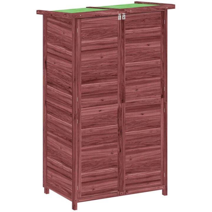 Trädgårdsbod mocka-brun 83x57x140 cm massiv furu vidaXL – bild 2