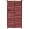 Trädgårdsbod mocka-brun 83x57x140 cm massiv furu vidaXL – miniatyr 4