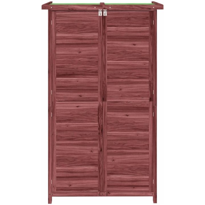 Trädgårdsbod mocka-brun 83x57x140 cm massiv furu vidaXL – bild 4