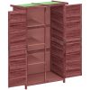 Trädgårdsbod mocka-brun 83x57x140 cm massiv furu vidaXL – miniatyr 5