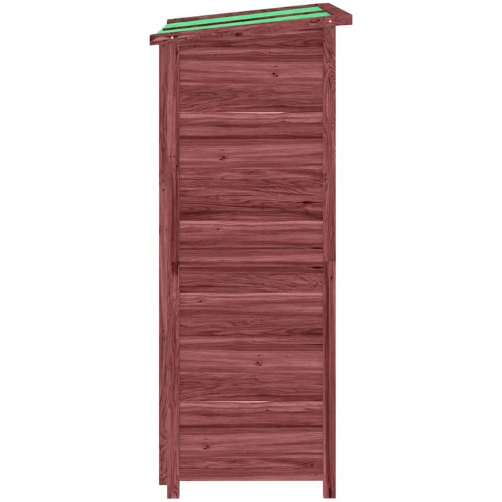 Trädgårdsbod mocka-brun 83x57x140 cm massiv furu vidaXL – bild 6