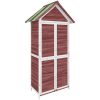 Trädgårdsbod mocka-brun 89x52,5x175 cm massiv furu vidaXL – miniatyr 2