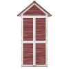 Trädgårdsbod mocka-brun 89x52,5x175 cm massiv furu vidaXL – miniatyr 4