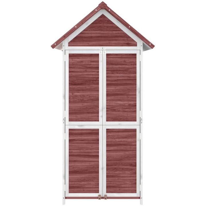 Trädgårdsbod mocka-brun 89x52,5x175 cm massiv furu vidaXL – bild 4