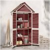 Trädgårdsbod mocka-brun 89x52,5x175 cm massiv furu vidaXL – miniatyr 1
