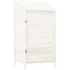Trädgårdsbod vit massivt granträ vidaXL 55 x 52 x 112 cm – miniatyr 2