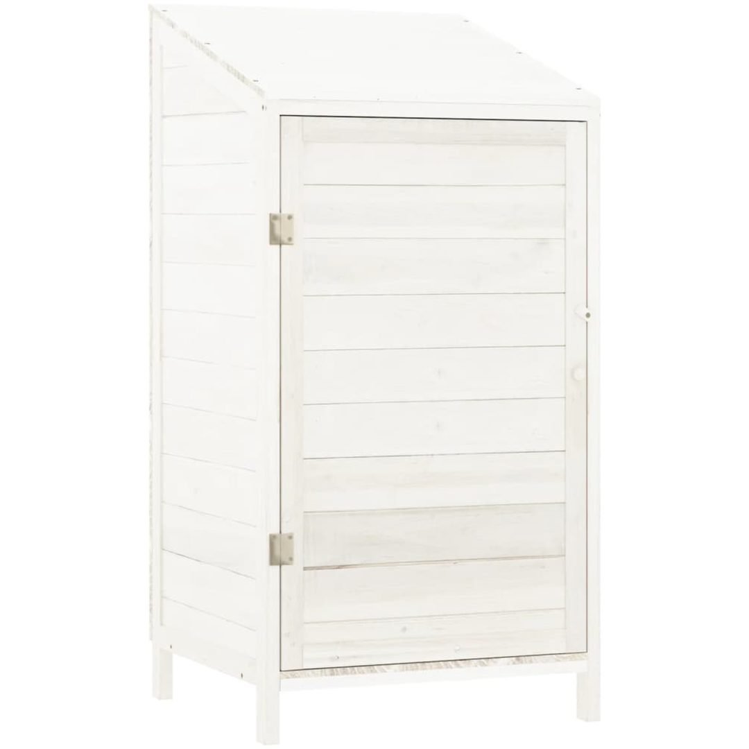 Trädgårdsbod vit massivt granträ vidaXL 55 x 52 x 112 cm – bild 2