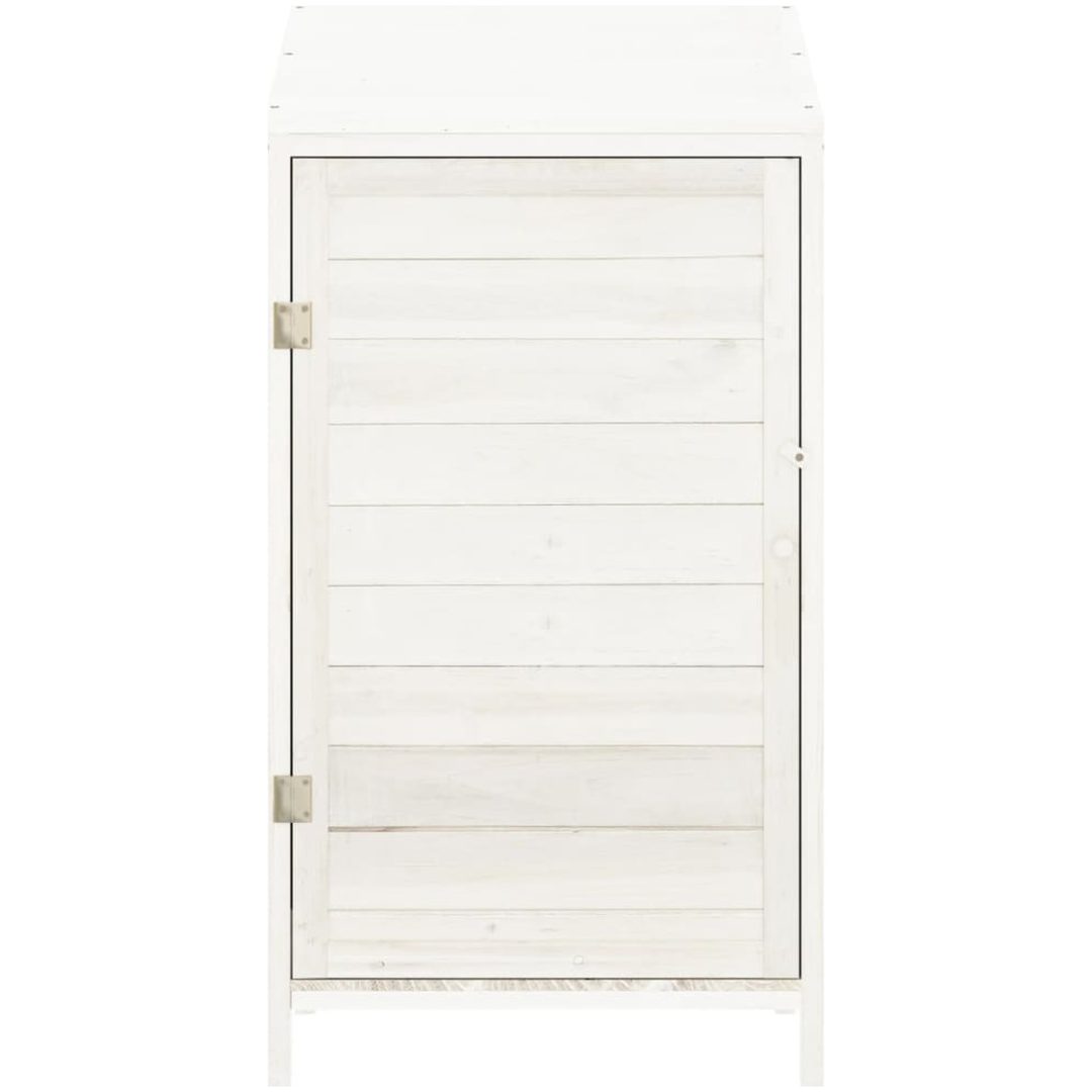 Trädgårdsbod vit massivt granträ vidaXL 55 x 52 x 112 cm – bild 3