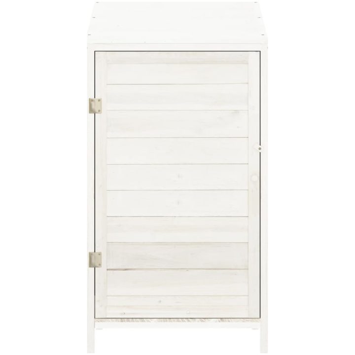 Trädgårdsbod vit massivt granträ vidaXL 55 x 52 x 112 cm – bild 3
