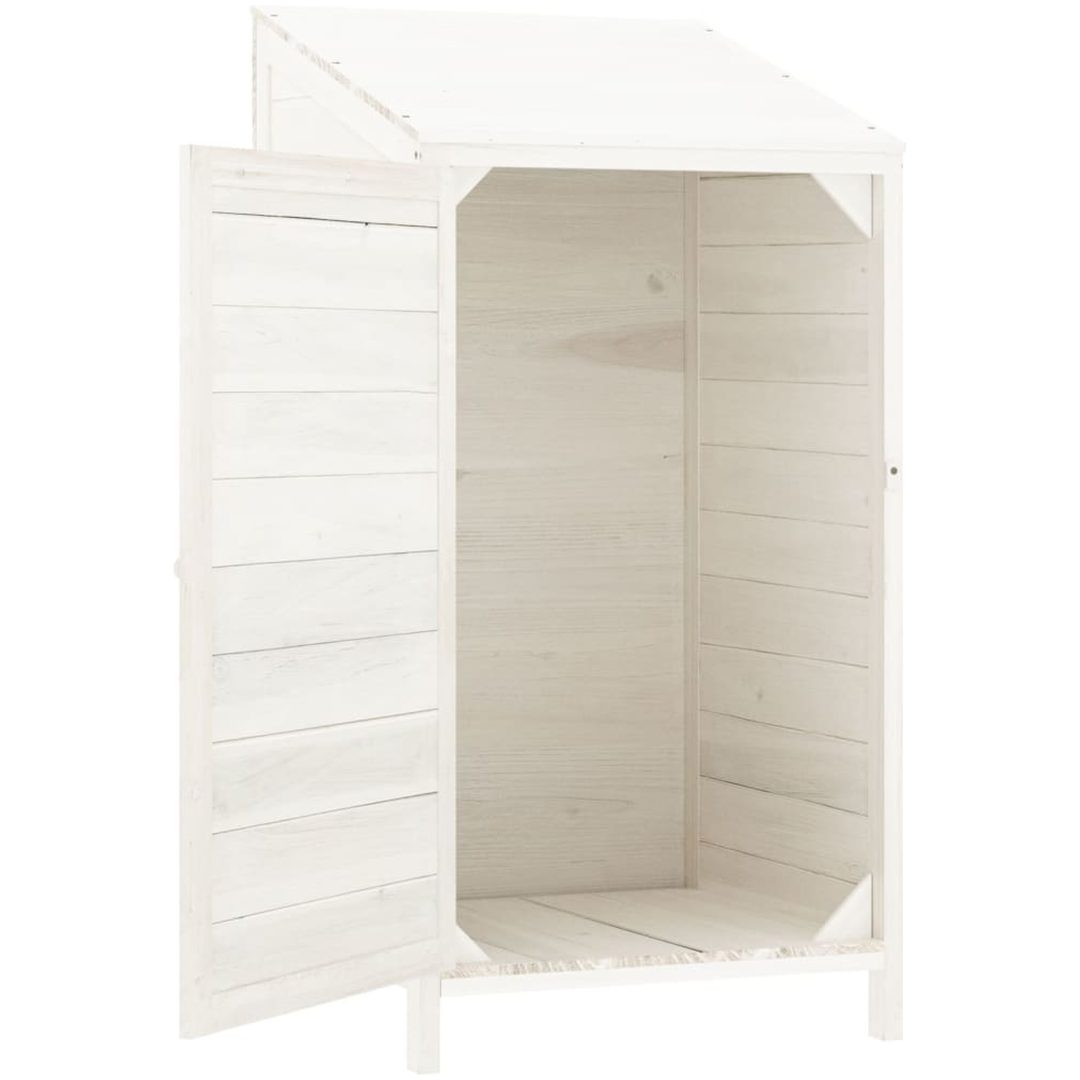 Trädgårdsbod vit massivt granträ vidaXL 55 x 52 x 112 cm – bild 4