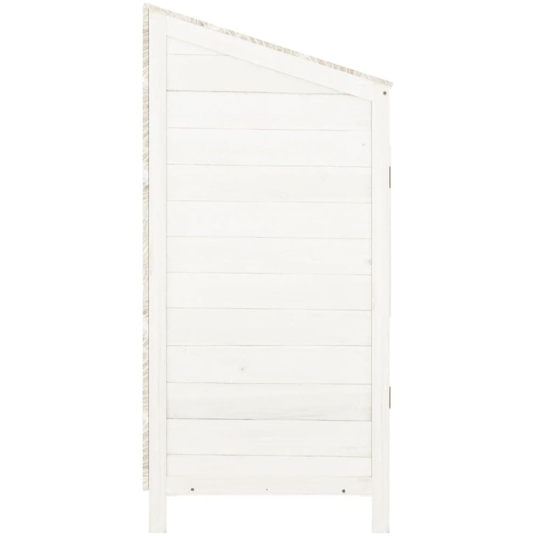 Trädgårdsbod vit massivt granträ vidaXL 55 x 52 x 112 cm – bild 5