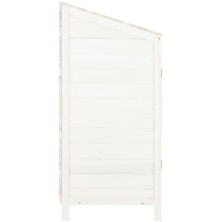 Trädgårdsbod vit massivt granträ vidaXL 55 x 52 x 112 cm – bild 5