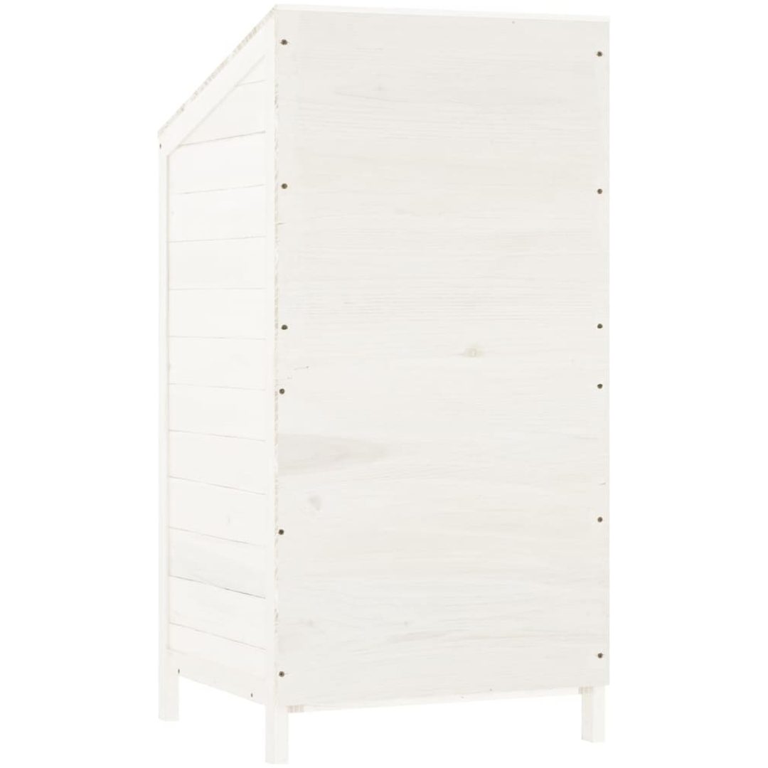 Trädgårdsbod vit massivt granträ vidaXL 55 x 52 x 112 cm – bild 6
