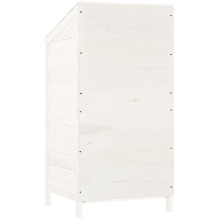 Trädgårdsbod vit massivt granträ vidaXL 55 x 52 x 112 cm – bild 6