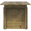 Trädgårdsbord 100x50x75 cm impregnerad furu vidaXL – miniatyr 6