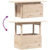 Trädgårdsbord 100x50x75 cm massiv furu vidaXL – miniatyr 8