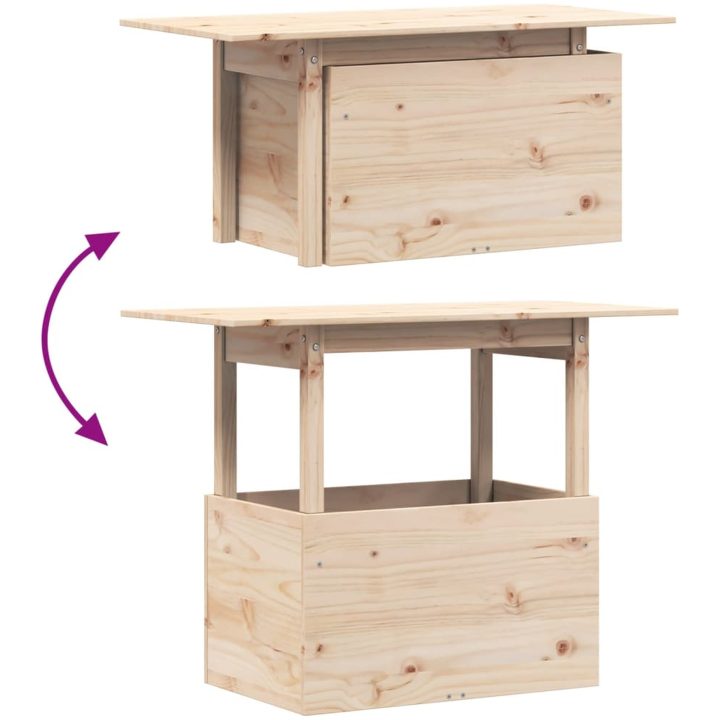 Trädgårdsbord 100x50x75 cm massiv furu vidaXL – bild 8