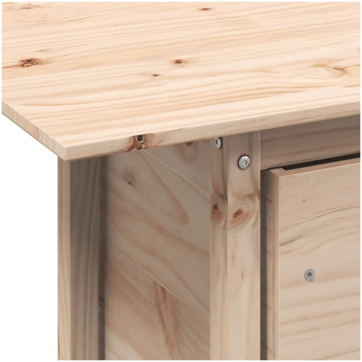 Trädgårdsbord 100x50x75 cm massiv furu vidaXL – bild 10