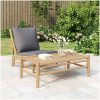 Trädgårdsbord 100x55x33 cm bambu vidaXL – miniatyr 1