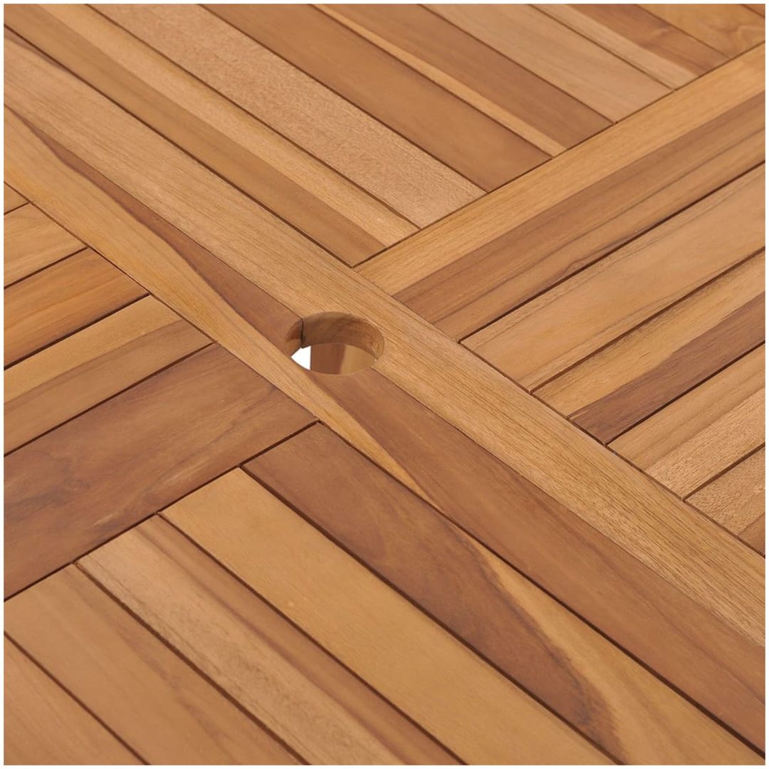 Trädgårdsbord 110x110x75 cm massiv teak vidaXL – bild 5