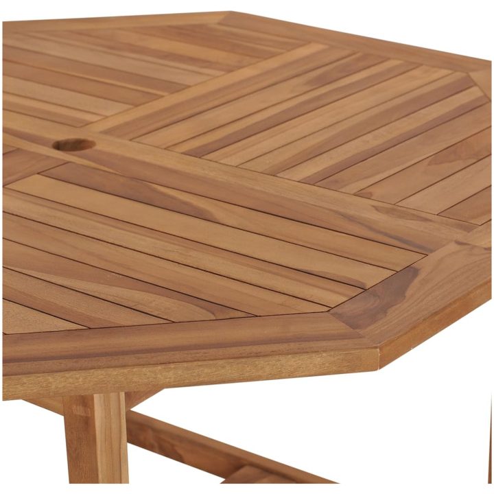 Trädgårdsbord 110x110x75 cm massiv teak vidaXL – bild 6