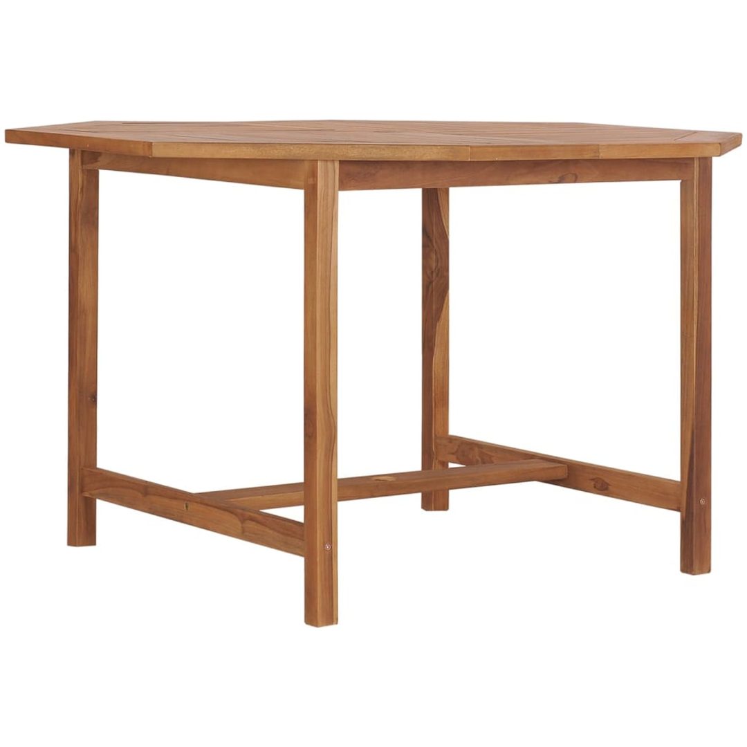 Trädgårdsbord 110x110x75 cm massiv teak vidaXL