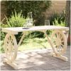 Trädgårdsbord 115x55x65 cm massiv furu vidaXL – miniatyr 1