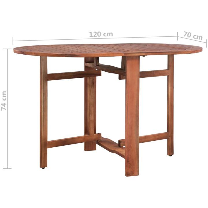 Trädgårdsbord 120x70x74 cm massivt akaciaträ vidaXL – bild 8