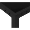 Trädgårdsbord 130x130x72 cm svart stål och glas vidaXL – miniatyr 3