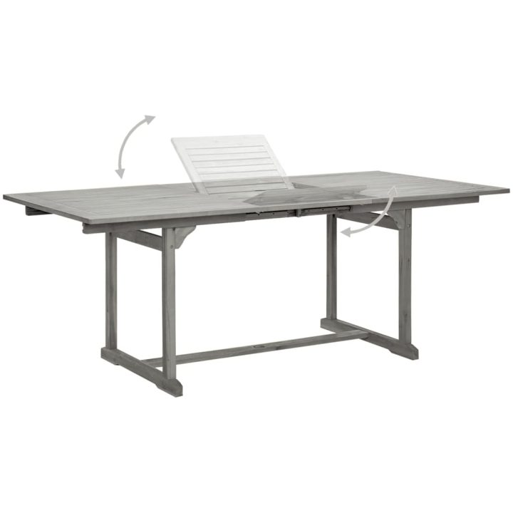 Trädgårdsbord (150-200)x100x75 cm massivt akaciaträ vidaXL 200 x 100 x 75 cm – bild 4