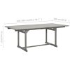 Trädgårdsbord (150-200)x100x75 cm massivt akaciaträ vidaXL 200 x 100 x 75 cm – miniatyr 8