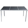Trädgårdsbord 150x90x74 cm svart stål vidaXL – miniatyr 2