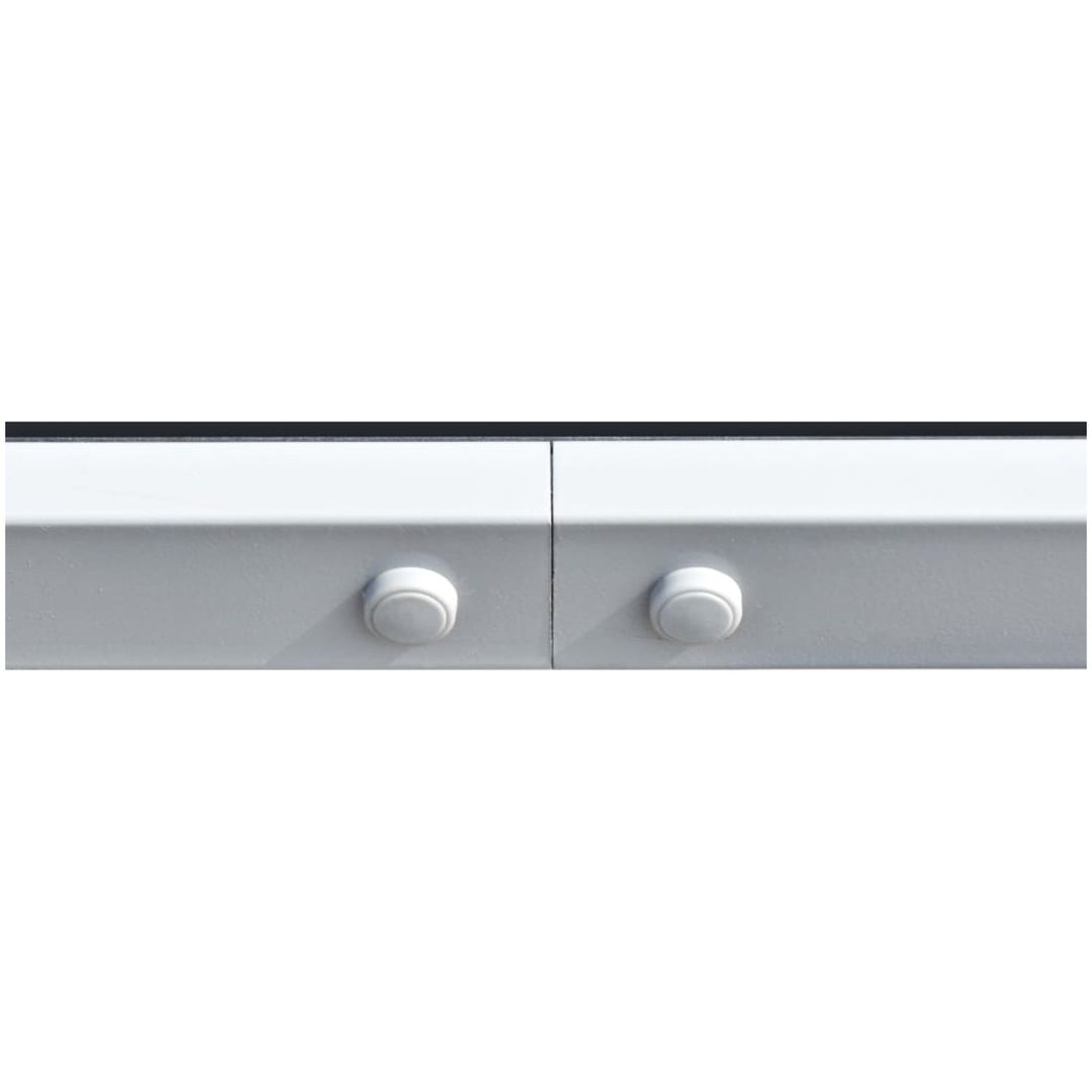 Trädgårdsbord 150x90x74 cm svart stål vidaXL – bild 3
