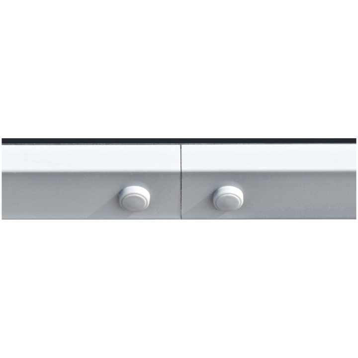 Trädgårdsbord 150x90x74 cm svart stål vidaXL – bild 3
