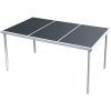 Trädgårdsbord 150x90x74 cm svart stål vidaXL – miniatyr 1