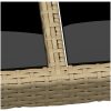Trädgårdsbord 150x90x75 cm härdat glas och konstrotting beige vidaXL – miniatyr 4