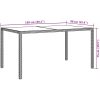 Trädgårdsbord 150x90x75 cm härdat glas och konstrotting grå vidaXL 150 x 90 x 75 cm – miniatyr 7