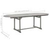 Trädgårdsbord (160-240)x100x75 cm massivt akaciaträ vidaXL 240 x 100 x 75 cm – miniatyr 9