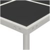 Trädgårdsbord 170x170x74,5 cm stål och glas vidaXL – miniatyr 4