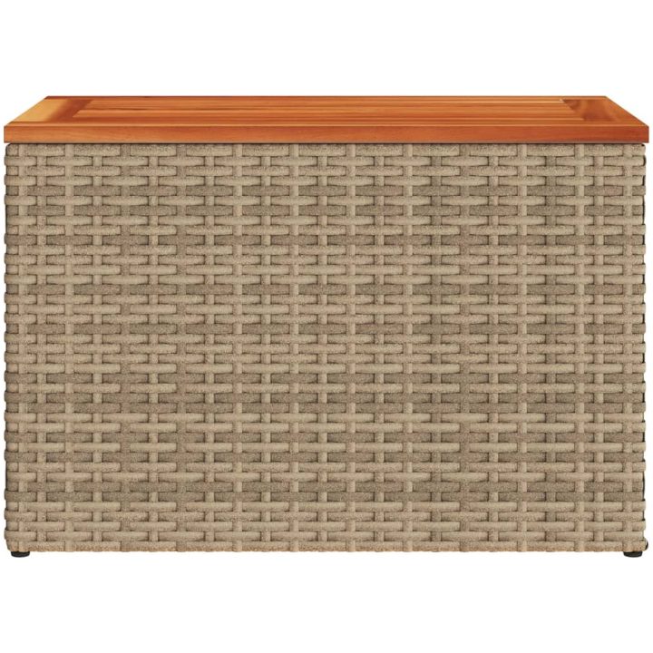 Trädgårdsbord 2 st beige 55x34x37cm konstrotting massivt trä vidaXL – bild 6