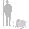 Trädgårdsbord 2 st beige 55x34x37cm konstrotting massivt trä vidaXL – miniatyr 10