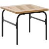 Trädgårdsbord 2 st brunt och svart stål vidaXL – miniatyr 4