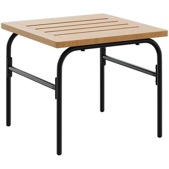 Trädgårdsbord 2 st brunt och svart stål vidaXL – bild 4