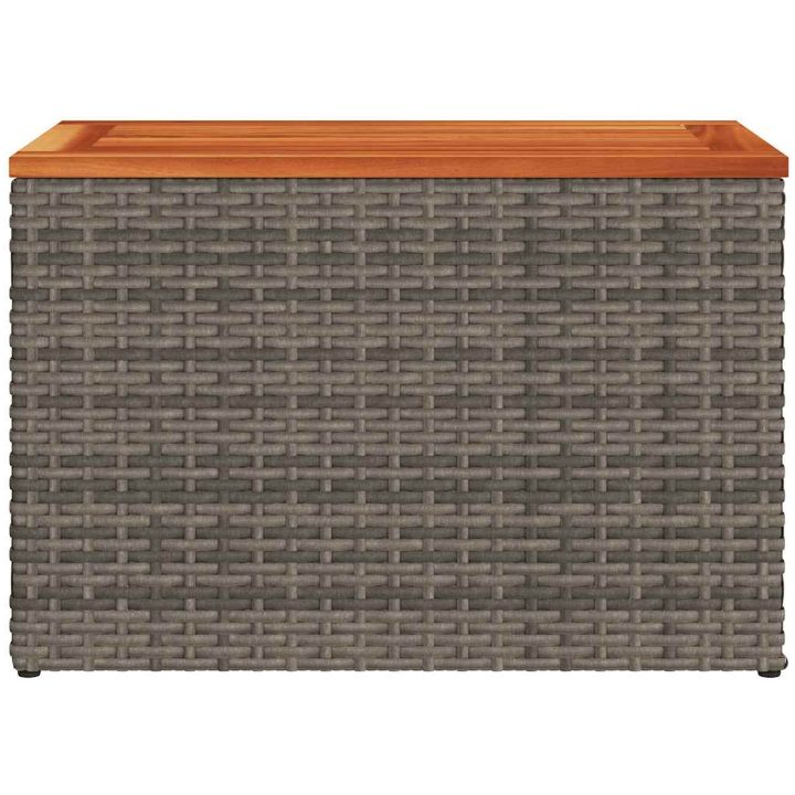 Trädgårdsbord 2 st grå 55x34x37cm konstrotting massivt trä vidaXL – bild 6