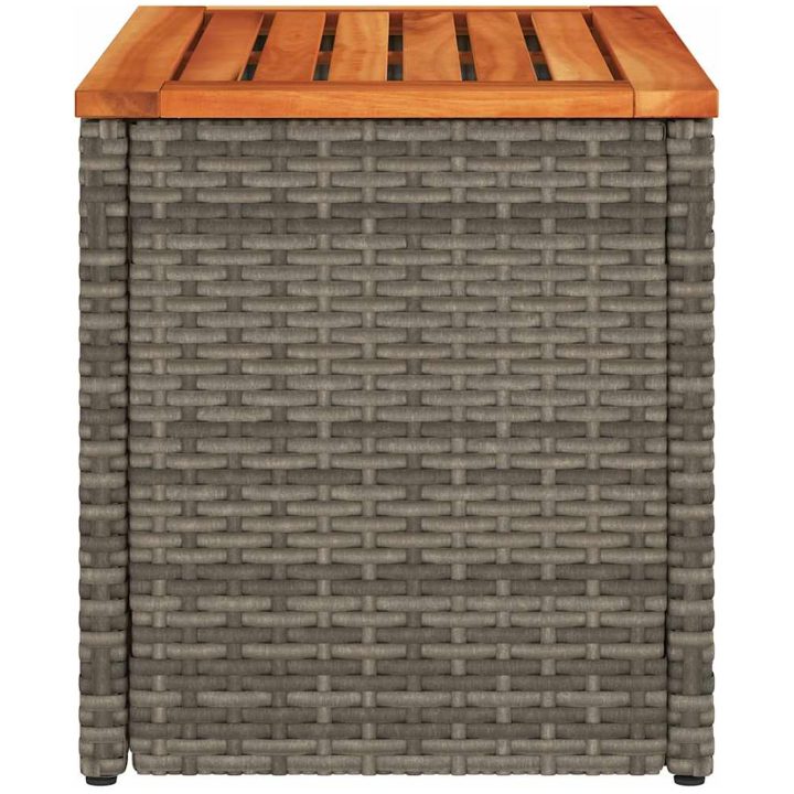 Trädgårdsbord 2 st grå 55x34x37cm konstrotting massivt trä vidaXL – bild 7