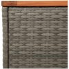 Trädgårdsbord 2 st grå 55x34x37cm konstrotting massivt trä vidaXL – miniatyr 9