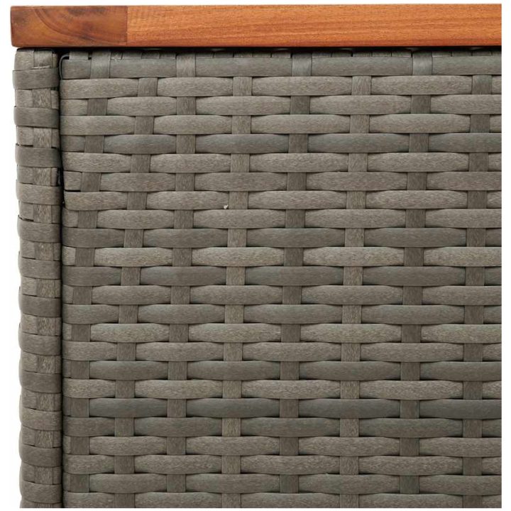 Trädgårdsbord 2 st grå 55x34x37cm konstrotting massivt trä vidaXL – bild 9